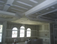 Drywall finishing work in a Richmond home