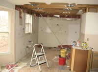 Kitchen during the demolition phase